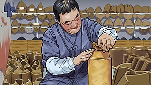 지붕의 멋을 만드는 경주 와장