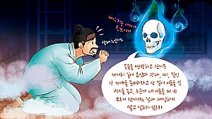 백골을 잘 모셔 수명을 연장한 사만이
