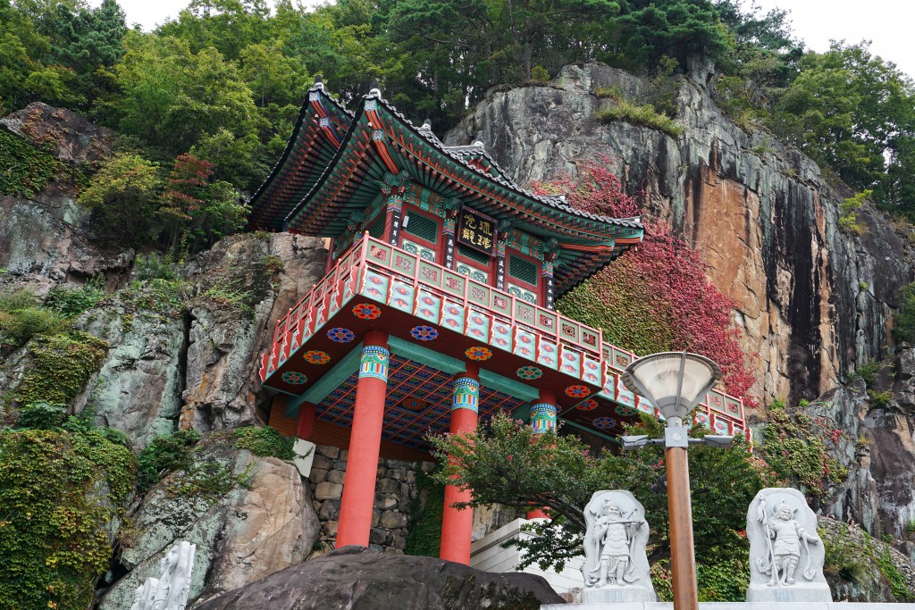 구례 오산 사성암 유리광전 전경