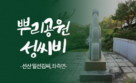 뿌리공원 성씨비 (선산 일선김씨,좌측면)