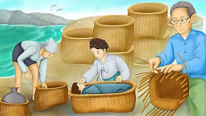 제주의 삶을 담은 구덕을 만드는 구덕장