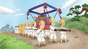 화성지역의 상장례문화를 놀이로 재현한 화성왕재호상놀이