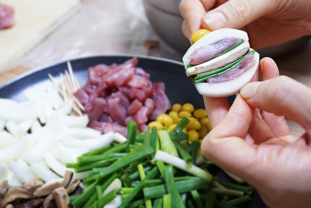 꿩고기 꼬치 이미지