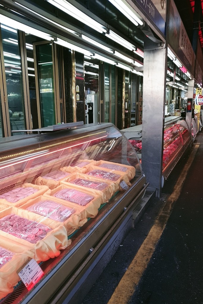 마장시장의 축산물 이미지