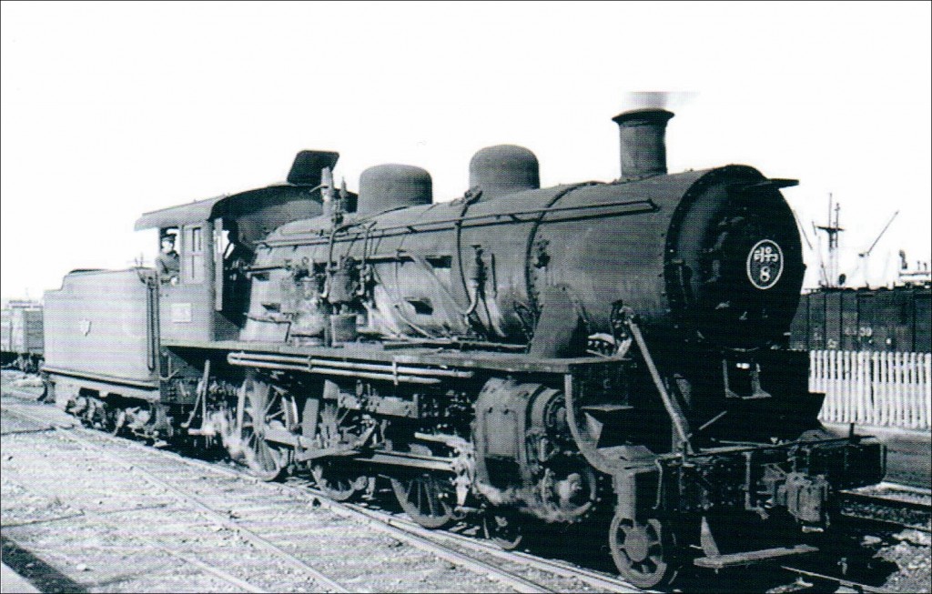 1953년 군산항의 증기기관차