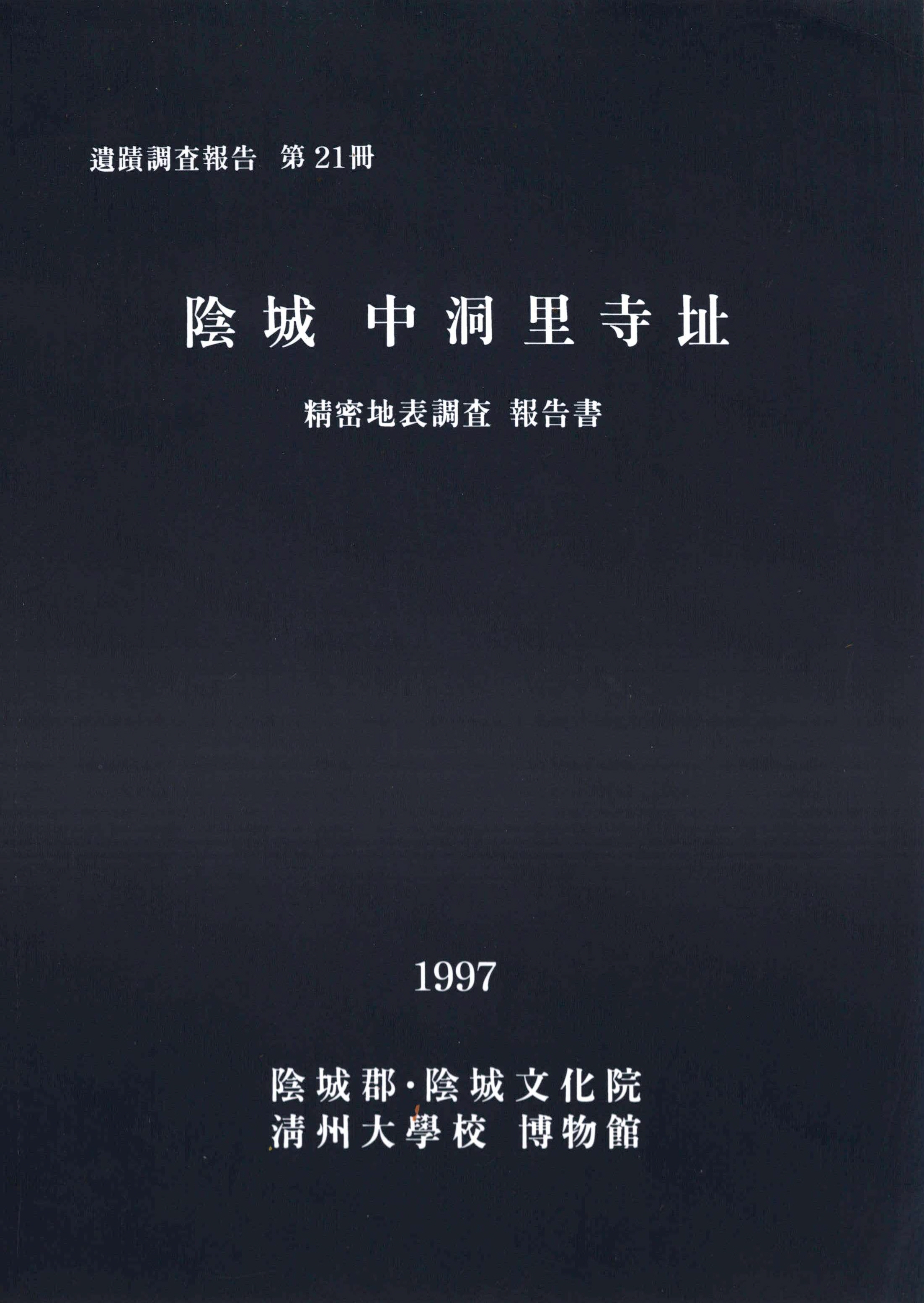 음성 중동리사지 정밀지표조사 보고서